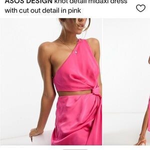 ASOS hot pink dress